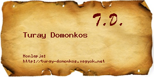 Turay Domonkos névjegykártya